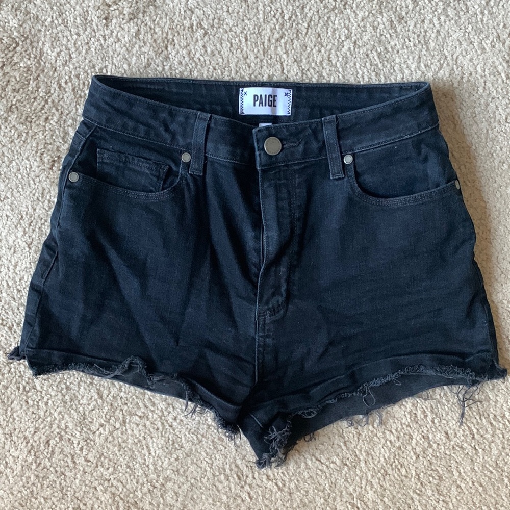 Paige black denim Margot short